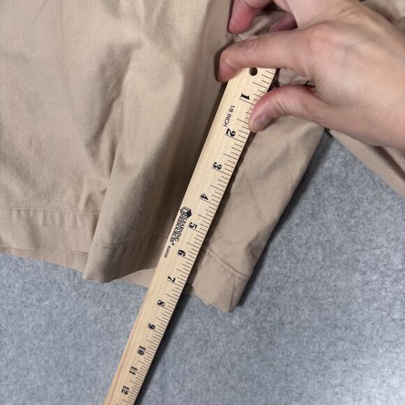 Talbots Shorts 10 Tan Khaki Chino Stretch Pockets Academia Granny GORP 7 Inseam - Picture 6 of 10